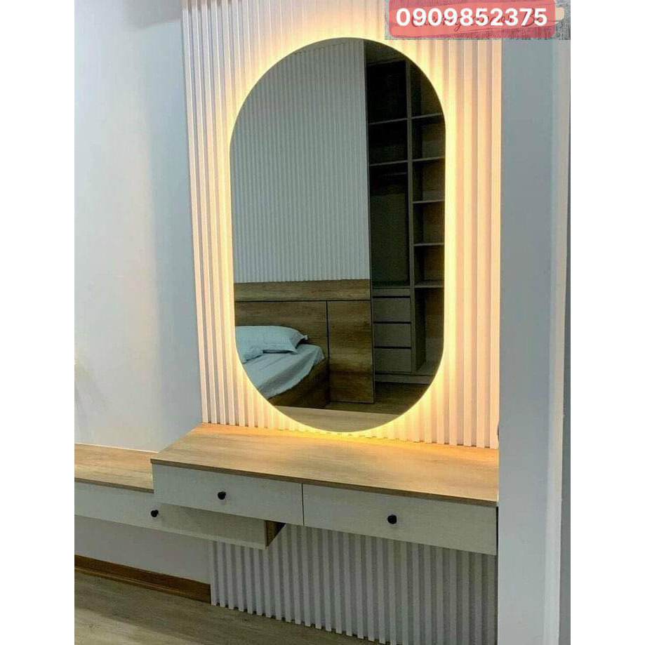 Gương oval trang điểm - gương oval nhà tắm