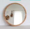 Gương tròn khung gỗ