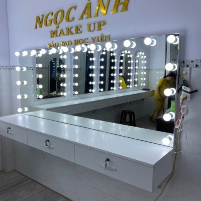 Bàn Trang Điểm Gắn Đèn LED Cao Cấp MDF Melamine (40cm x 2m)