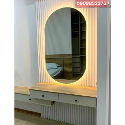 Gương oval trang điểm - gương oval nhà tắm