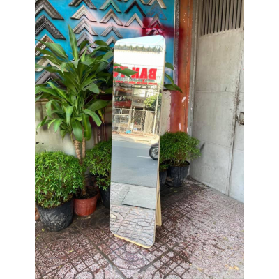 Gương soi toàn thân không viền màI cạnh bo góc (treo tường / có chân dựa)
