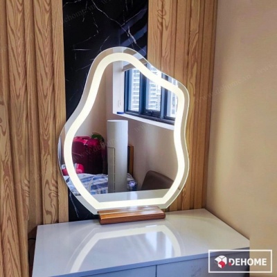 Gương Trang Điểm Để Bàn Đèn LED Cảm Ứng Cao Cấp